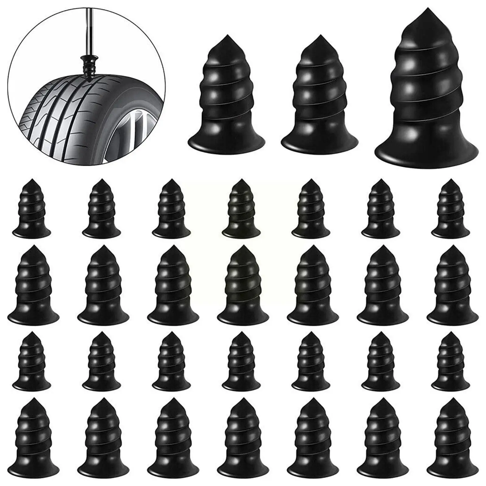 

32 шт., резиновые насадки для ремонта автомобильных вакуумных шин