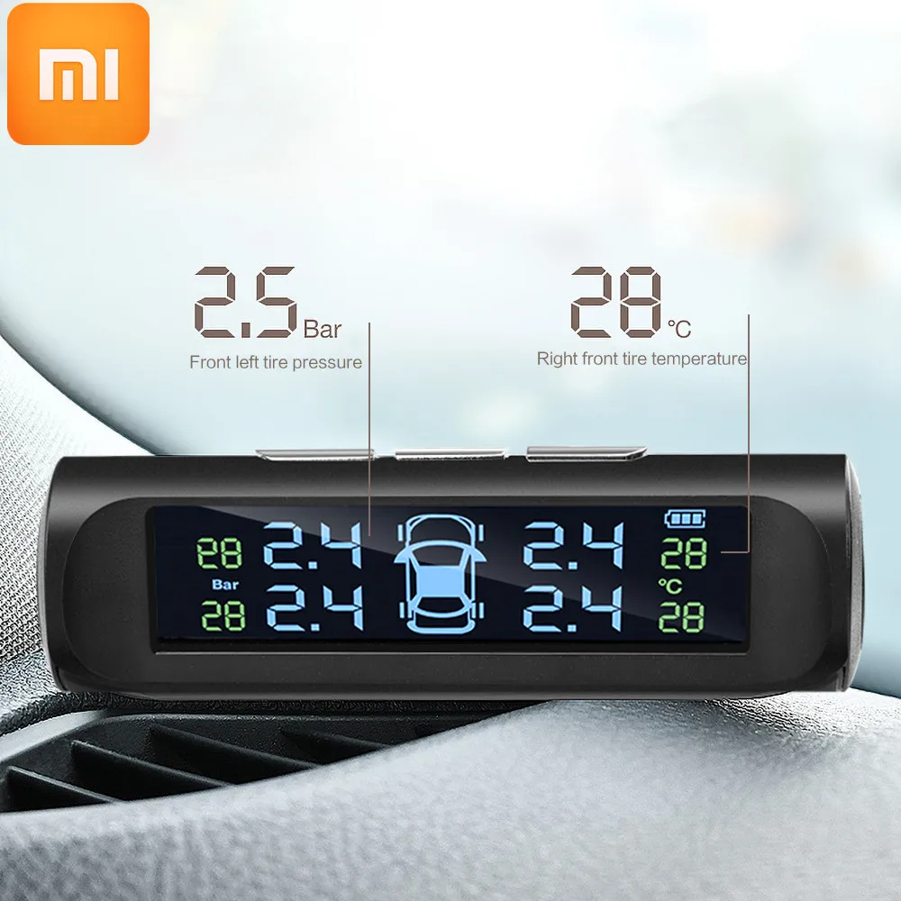 

Xiaomi Universal Solar TPMS Tire Pressure Monitoring System Wheel Air Pressure Security Alarm External Sensors Warnning Solar