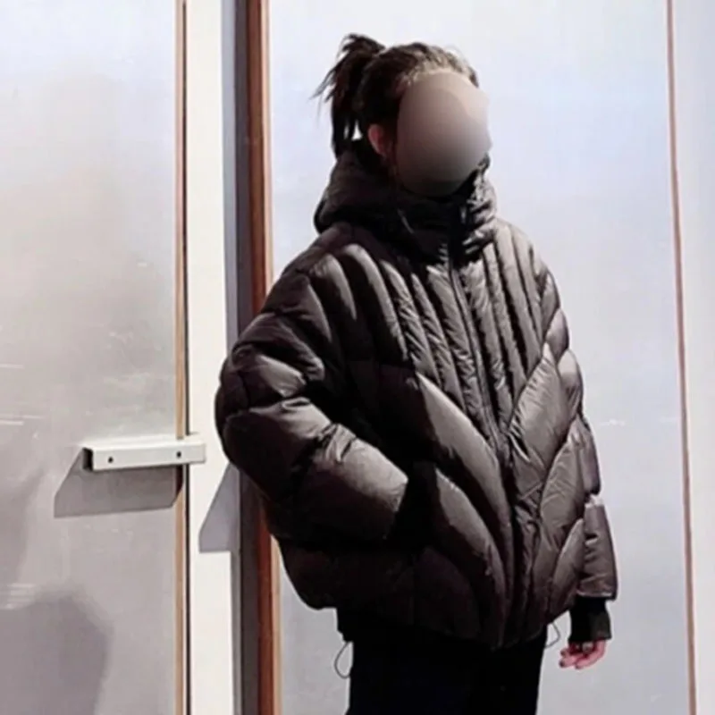 Women's Clothing Jackets Winter 2022 New Women's Short  Down Jacket Women's Small Hooded Cloth Bread