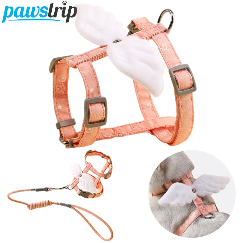 

Pet Cat Harness Adjustable Cat Collar Vest Walking Lead Leash Breathable Kitten Harness for Cats Small Dogs Pet Products