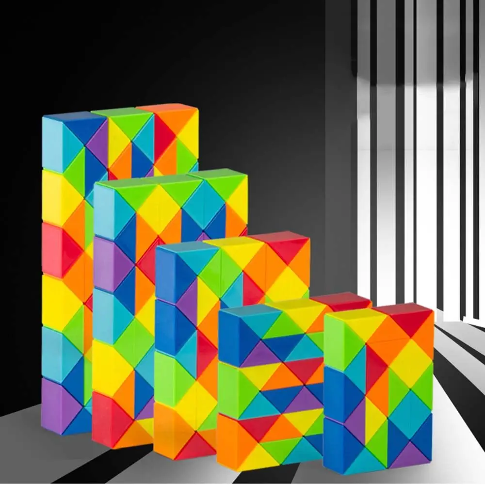 

Transformable Kid Puzzl Cube Rainbow Color Multi-color Fidge Puzzle Gmne Magic Rule