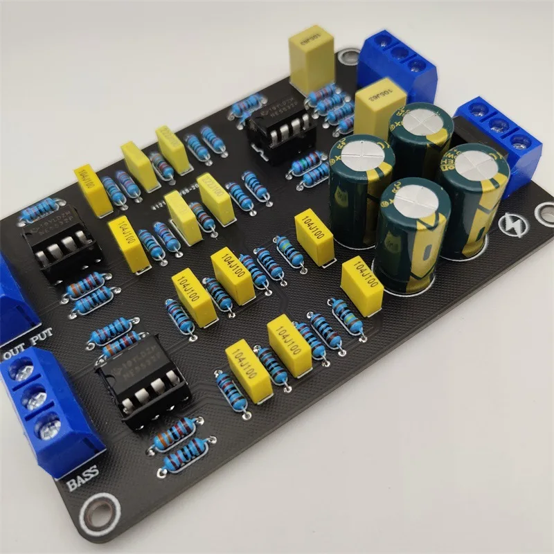 

AC 6V-15V active electronic frequency divider electronic frequency divider module two frequency NE5532 pre-chip 4-way power ampl