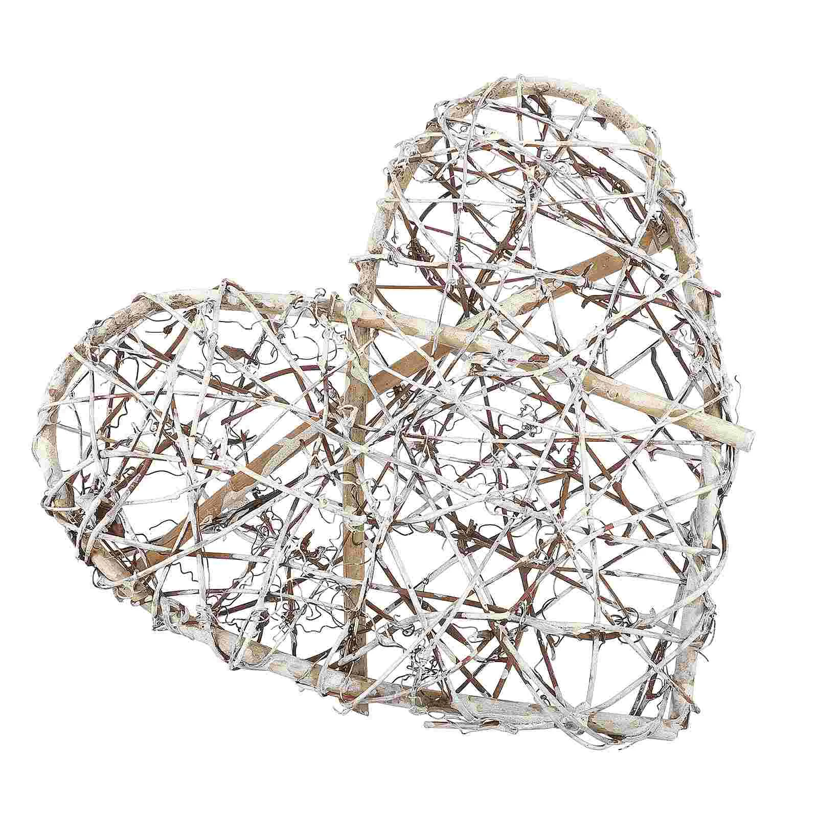 

Wreath Heart Grapevine Rattan Wreaths Door Garland Vine Day Christmasfront S Rustic Frame Round Valentine Diy Ring Twig Shaped