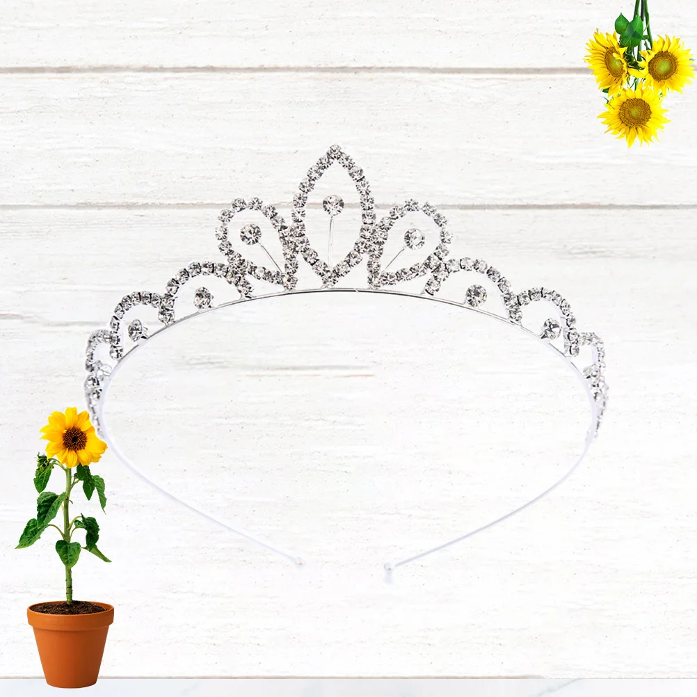 

1Pc Headdress Beautiful Stylish Kids Hair Accessory Dance Headband Rhinestone Hair Hoop for Wedding Party
