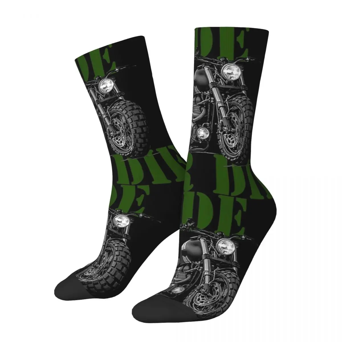 

Ride Or Die Scrambler Vintage Harajuku Off-road Vehicles Unisex Winter Socks Windproof Happy Socks street style Crazy Sock