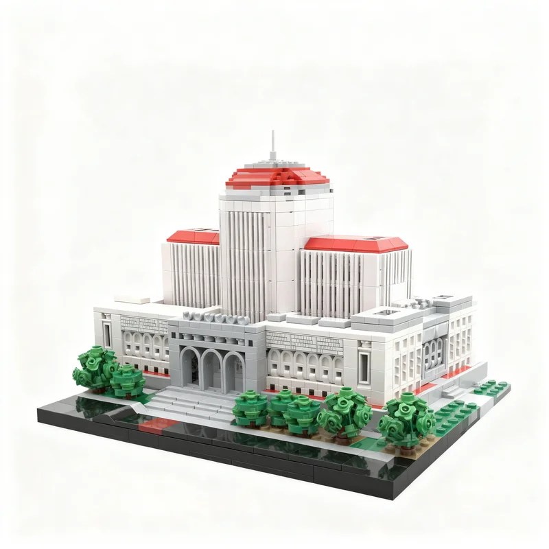 2859 деталей MOC: Архитектурная модель городского здания Лос-Анджелеса в масштабе 1:1, конструктор, рождественский подарок, DIY, на день рождения, для детей (art.: 3920dc8f50e4f) - 3920dc8f50e4f