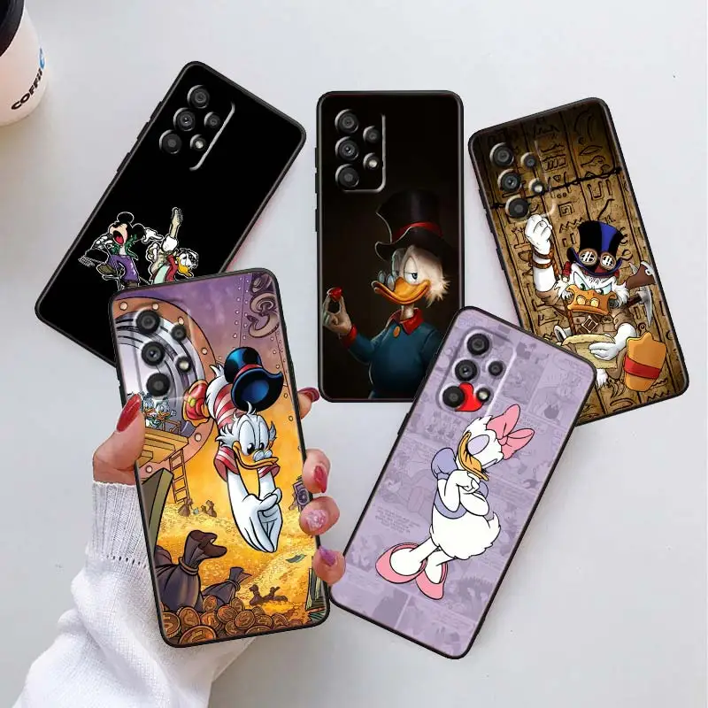 

Disney Donald Duck Cute Phone Case For Samsung A73 A72 A71 A53 A52 A51 A42 A34 A33 A32 A23 A22 A21 A13 A04 A03 5G Black