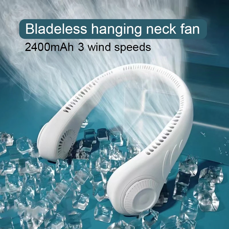 

Безлистный подвесной Usb-вентилятор на шею, удобный студенческий мини-вентилятор, безлистный перезаряжаемый маленький Электрический вентил...