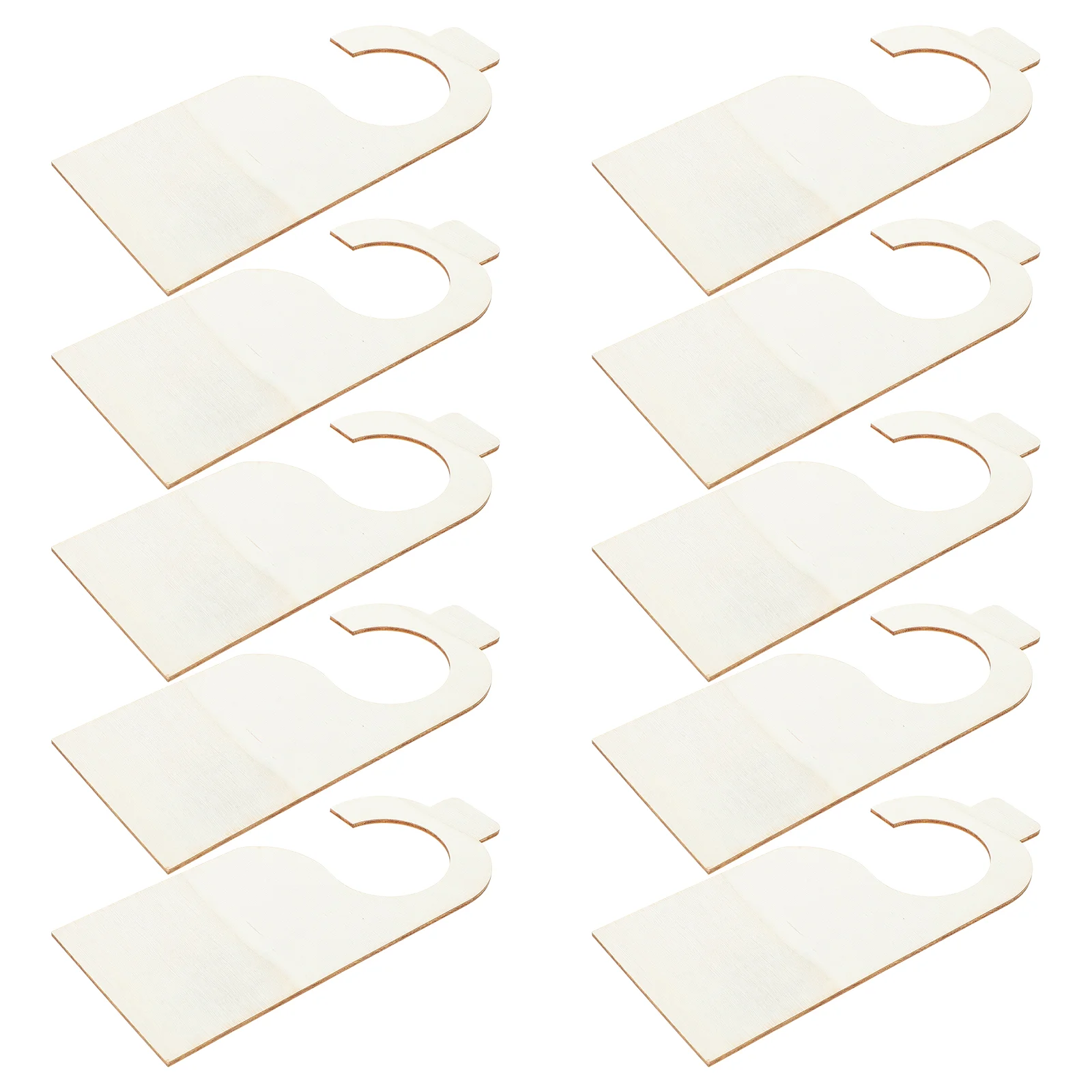 

10pcs Paintable Wooden Door Hangers