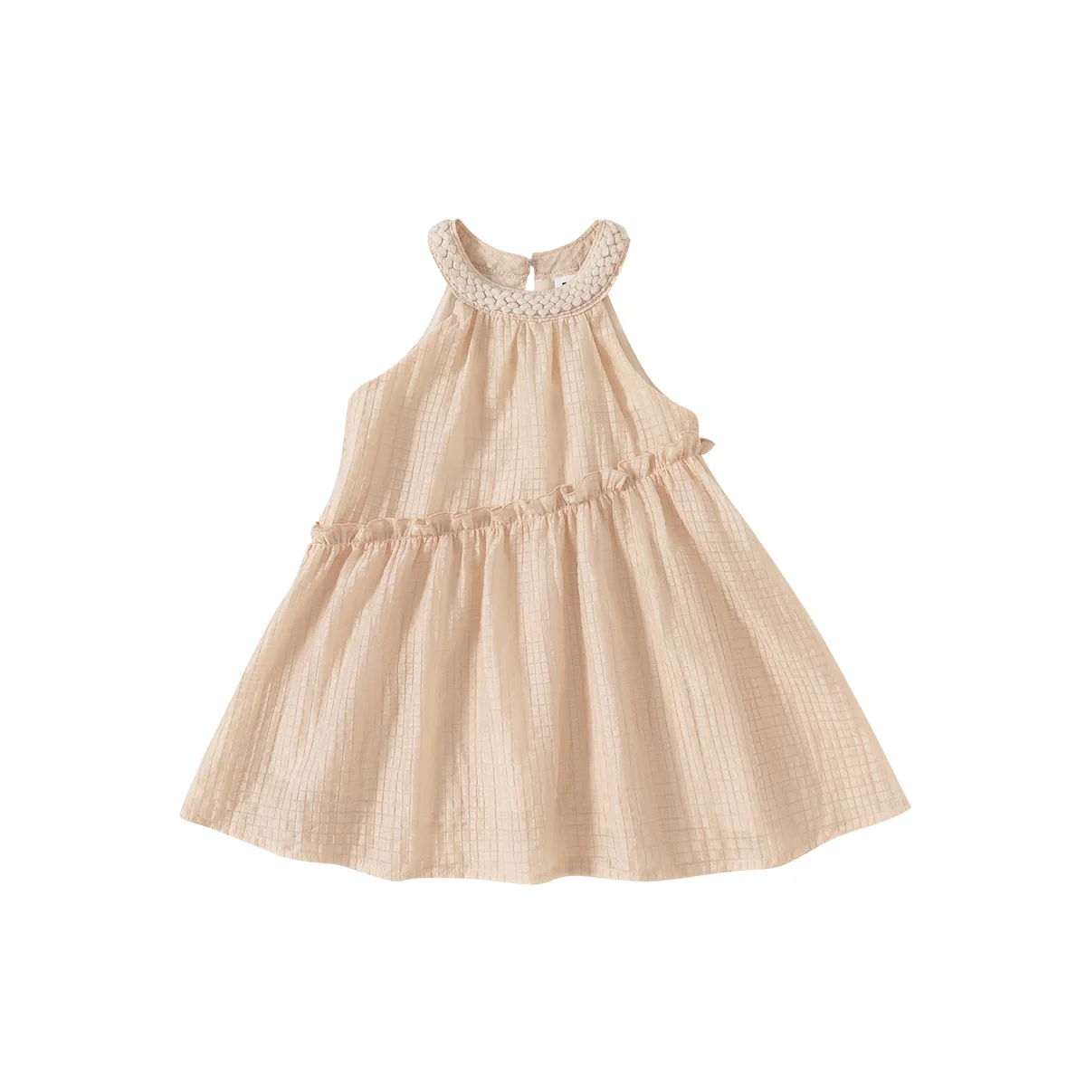 

Chic and Elegant Girls' Summer Dress with Halter Neckline Breezy and Romantic Summer Dress for Girls