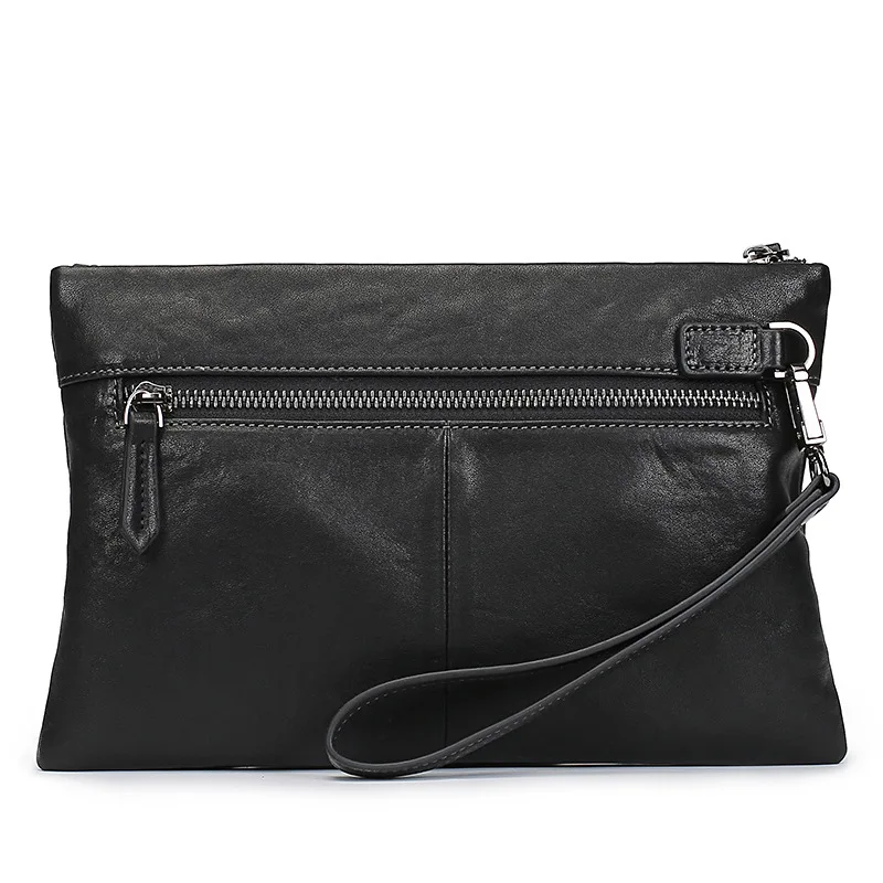 Деловая мужская сумка-клатч из 100% натуральной кожи тканая Роскошная брендовая