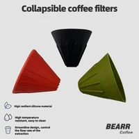 hand made coffee filter cup food grade silicone software outdoor portable v60 filter cup household drip filter