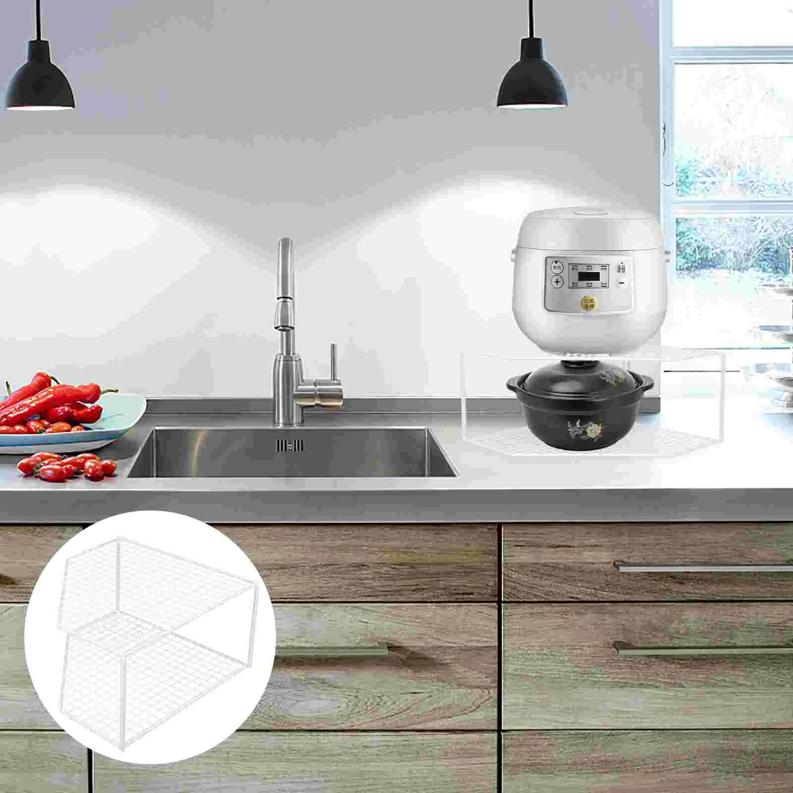 Многофункциональный органайзер для кастрюль маленькая угловая полка удобная