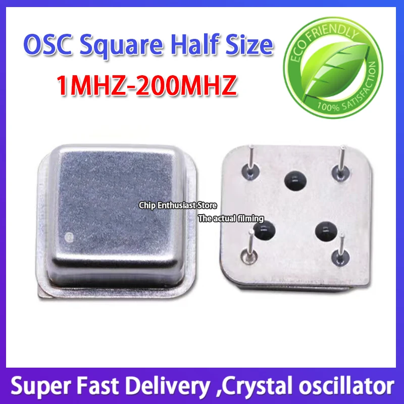 

5 шт., квадратный полуразмерный 8m 4P OSC, линейный активный кварцевый генератор, 8 МГц 4-контактный генератор, часы dip