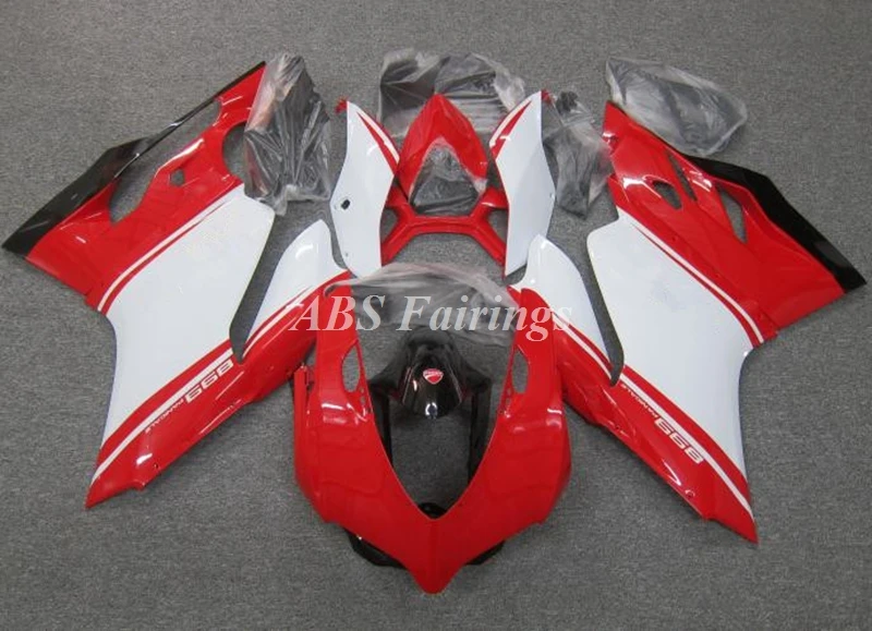 

4Gifts New ABS Motorcycle Fairings For Ducati 1199 899 Panigale 2012 2013 2014 2015 2016 Injection Bodywork Kit Custom Red White