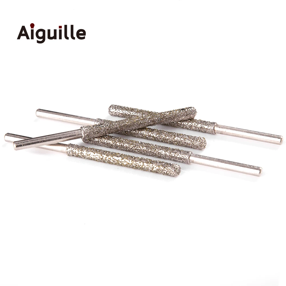 Фото Aiguille 60 #   хвостовик 4 мм шлифовальные заусенцы 80 мм сверхдлинные шлифовальные насадки для камня и металла, алмазные шлифовальные заусенцы, обрезные насадки №2