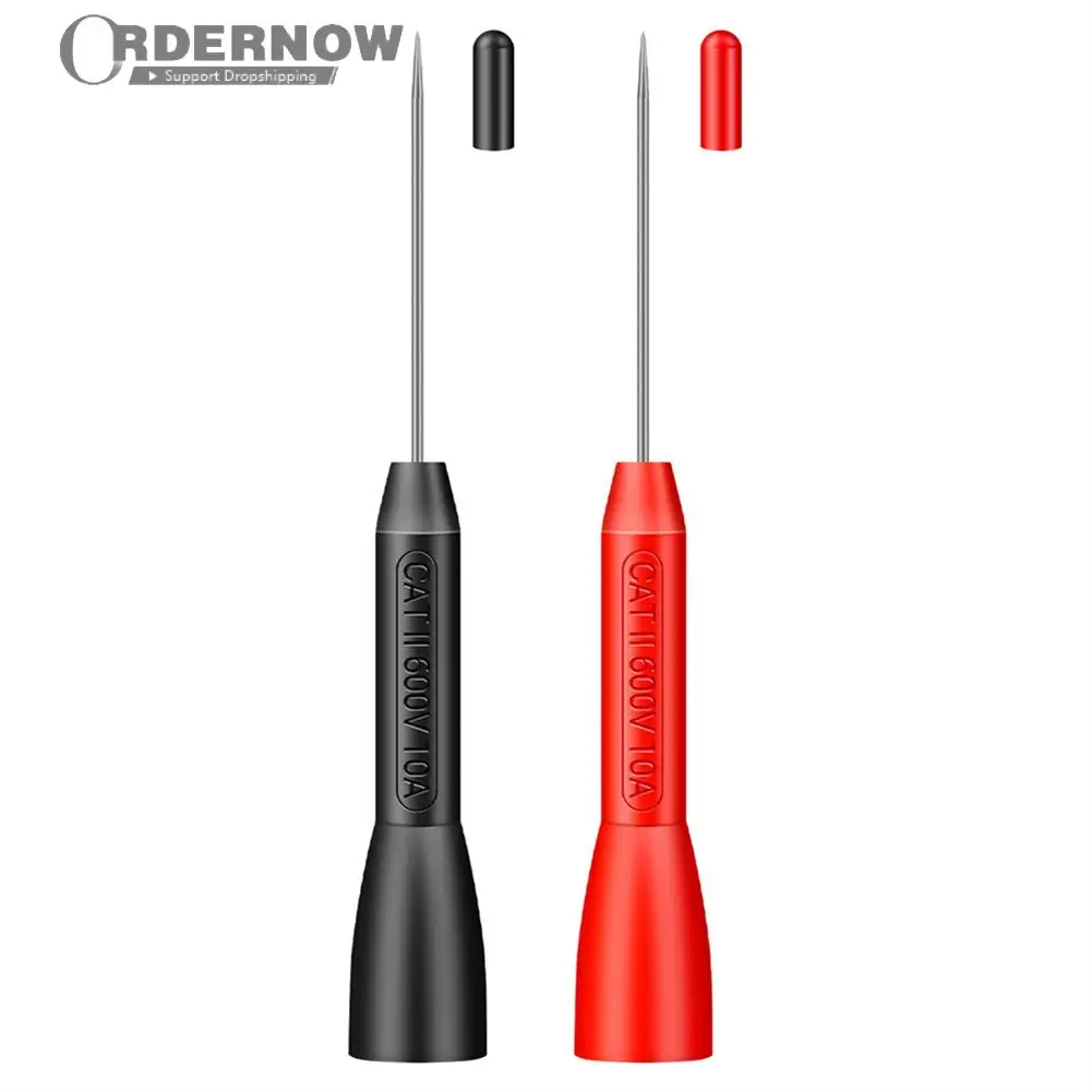 

2pcs 1mm Test Probe Insulation Multi-meter Needle Stainless Test Pin For 2mm Test leads J.30038