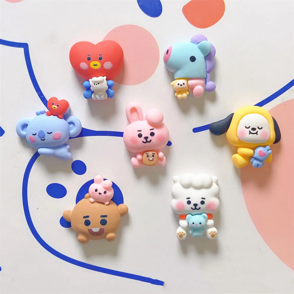 

20 шт. забавные мультяшные животные ремесла Единорог коала Любовь Сердце Сделай Сам плоский Кабошон Скрапбукинг украшения бант для волос ак...