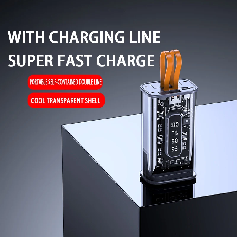 

PD 100W Power Bank 10000mAh Portable Fast Charging Poverbank Mobile Phone External Battery Powerbank For iPhone 14 Xiaomi