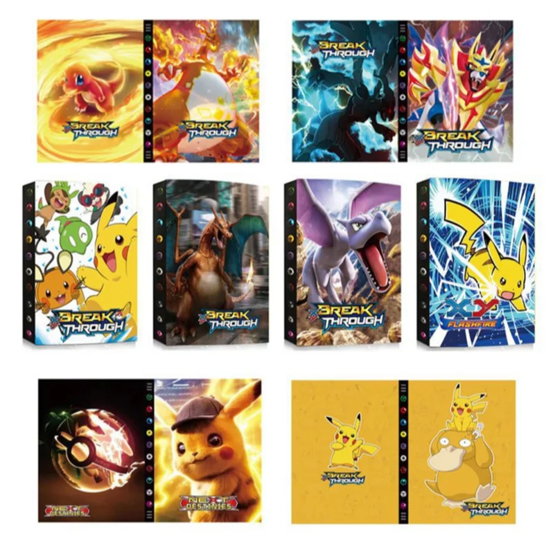 

Cartoon 9 Pocket 432 Card Pokemon Album Book Anime Map Game Pokémon cards Collection Holder Binder Folder Top Toys Gift for Kids