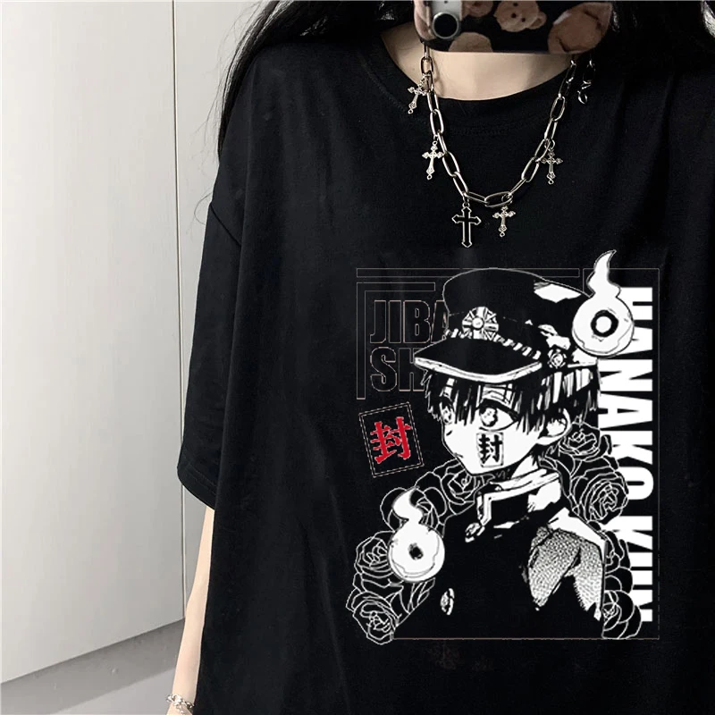 

Harajuku E-girl anime Oversized t-shirt unisex Kawaii comics y2k casual goth streetwear t shirt short sleeve punk Tops women