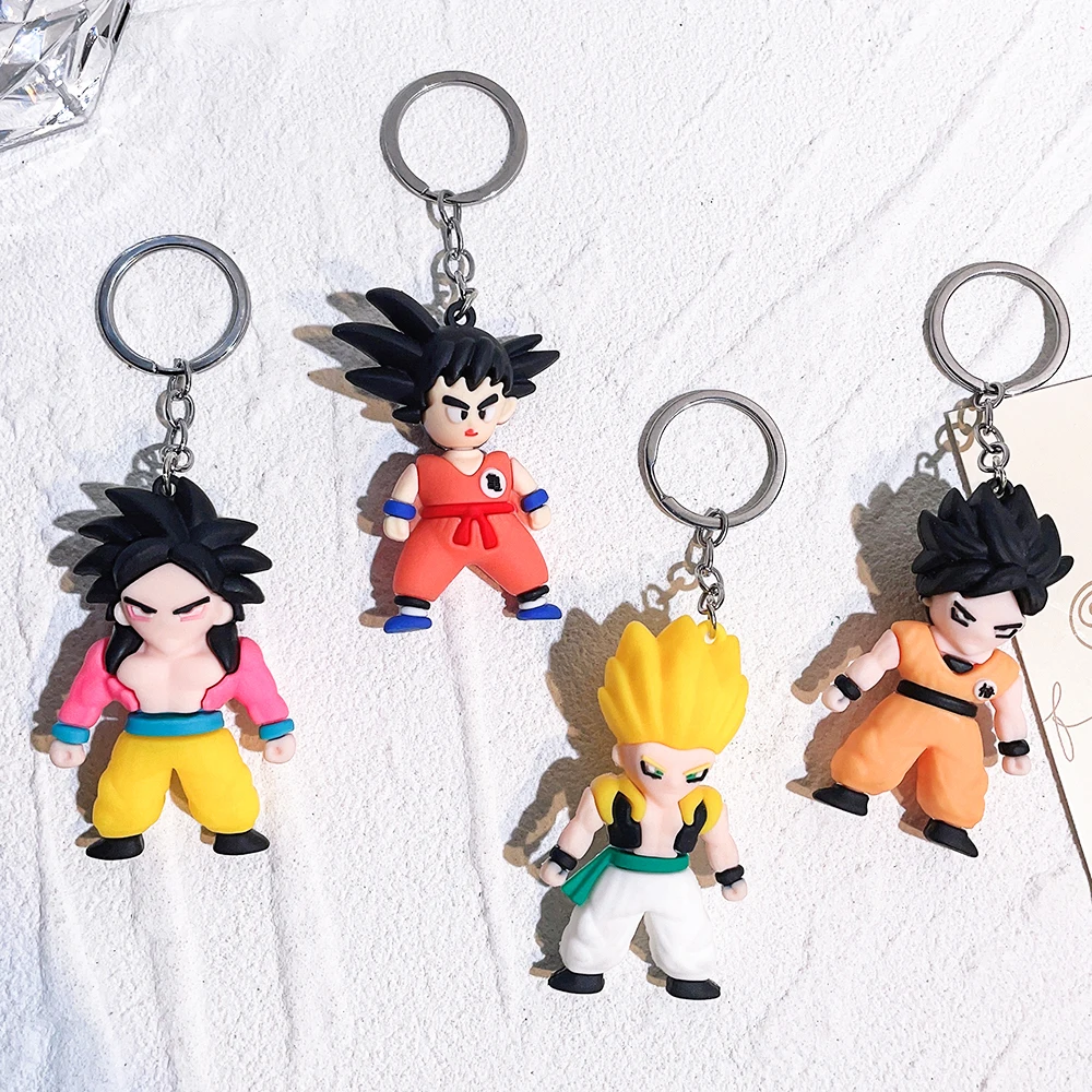 

Anime Dragon Ball Z Figure Keychain Cute Son Goku Super Saiyan Action Doll for Boy Toys Gifts Backpack Pendant Keyrings