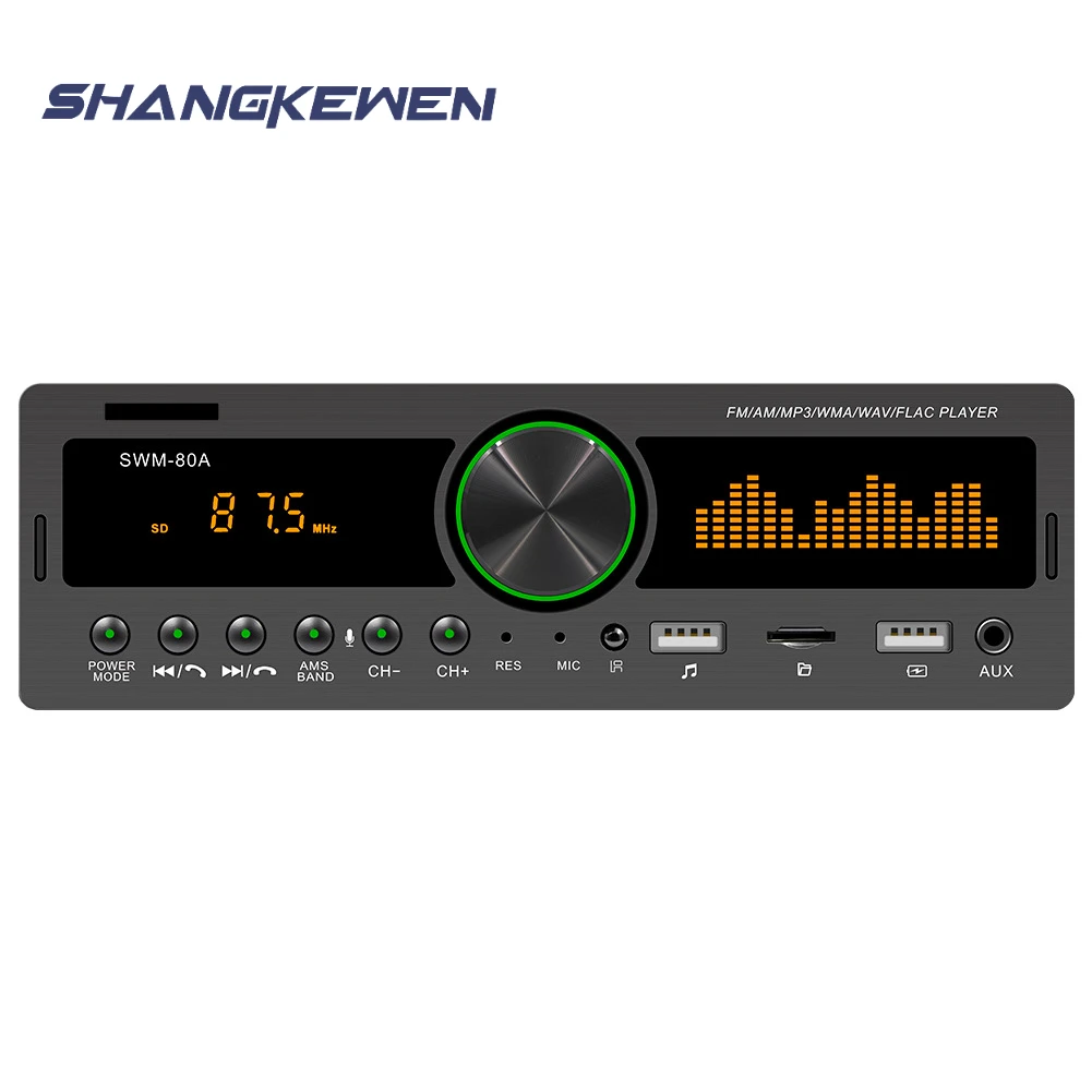 

Car Stereo Radio Audio FM Bluetooth MP3 Player 1 DIN 12V Voice Assistant In Dash Aux Input Dual Bluetooth Connection USB/SD