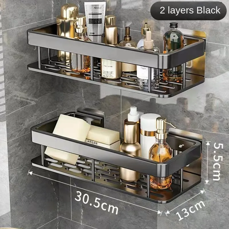 

Угловые полки для ванной комнаты Black & Gold Cosmic Aluminium