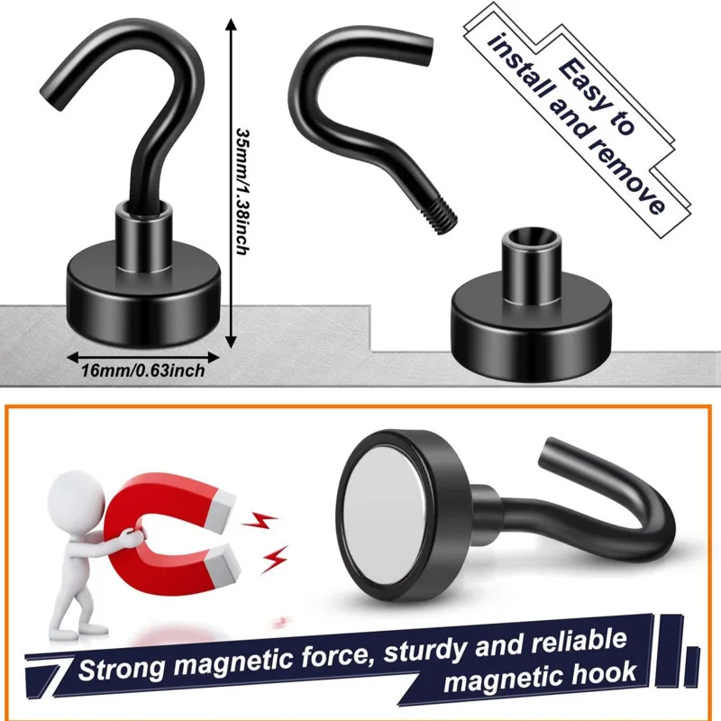 10 шт./упаковка магнитные крючки для холодильников