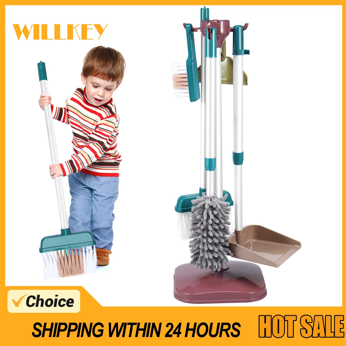 Реалистичный Детский Набор Для Уборки С Чайником Pыlесборник И Пылесосом Ролевые