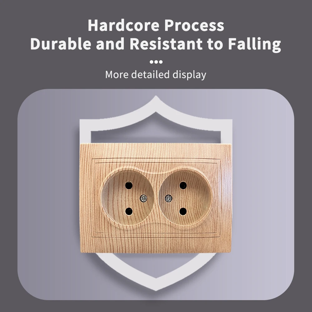 WESA деревянная розетка европейского стандарта настенная электрическая не