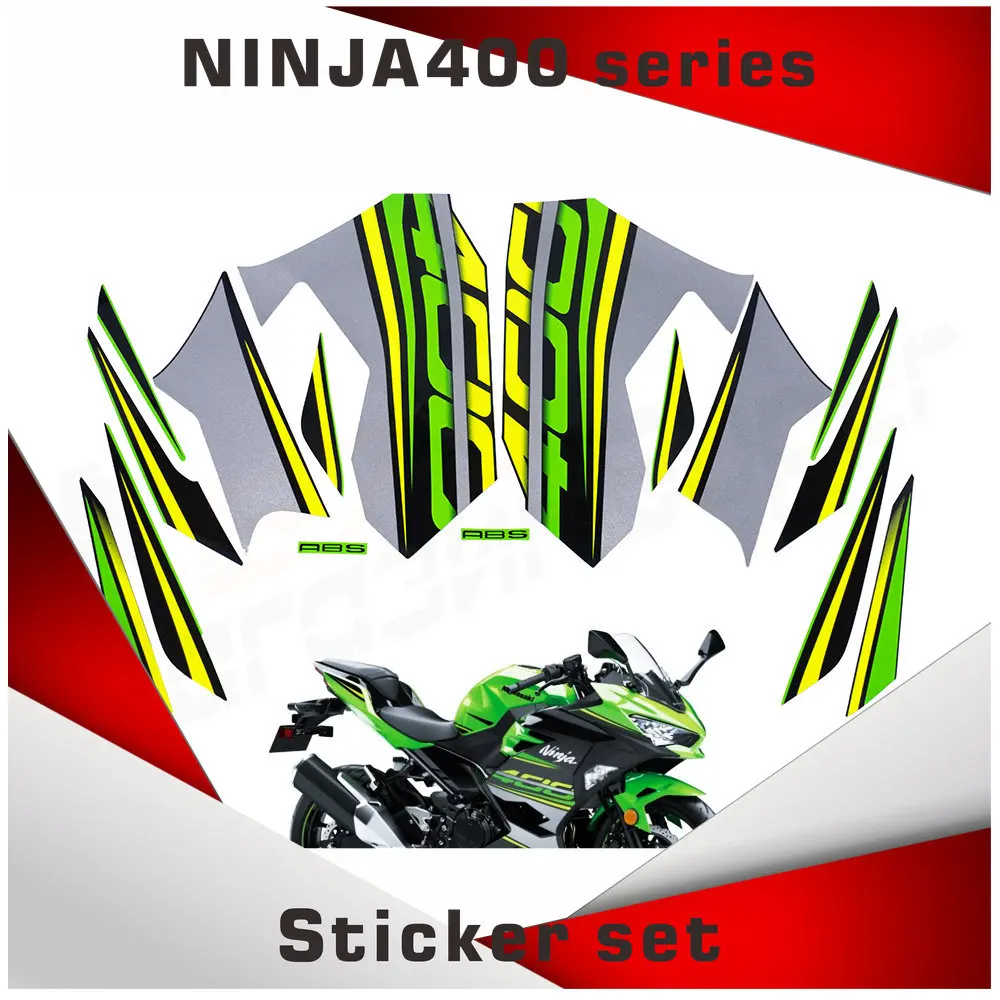 

New Fit for Ninja400 Ninja 400 R 2023 Fairing Sticker Kit Applique Motorcycle Sticker Racing Sticker