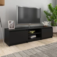 tv media console television entertainment stands cabinet black 55 1x15 7x14 chipboard