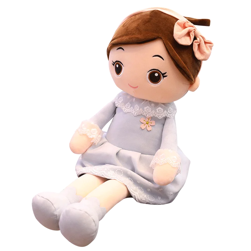 

Lovely Cartoon Imitate Silk Skirt Girl Doll Super Soft stuffed Plush Toys Hold Pillow For Girls Kids Birthday Christmas Gifts