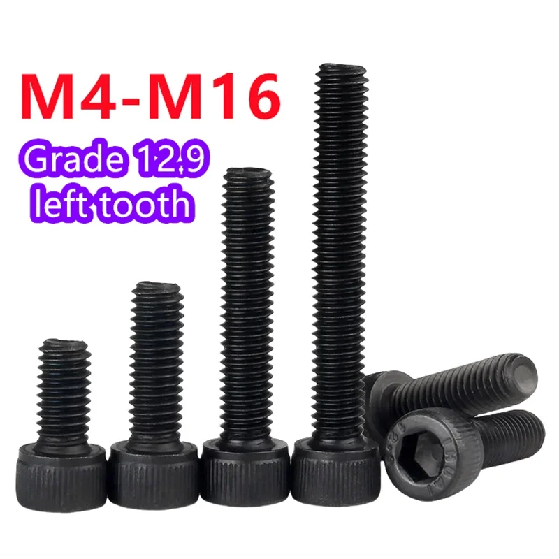 

Болты с головкой из нержавеющей стали, набор винтов с шестигранной головкой и левой резьбой M4 M5 M6 M10 M12 M16, винты с удлиненной головкой