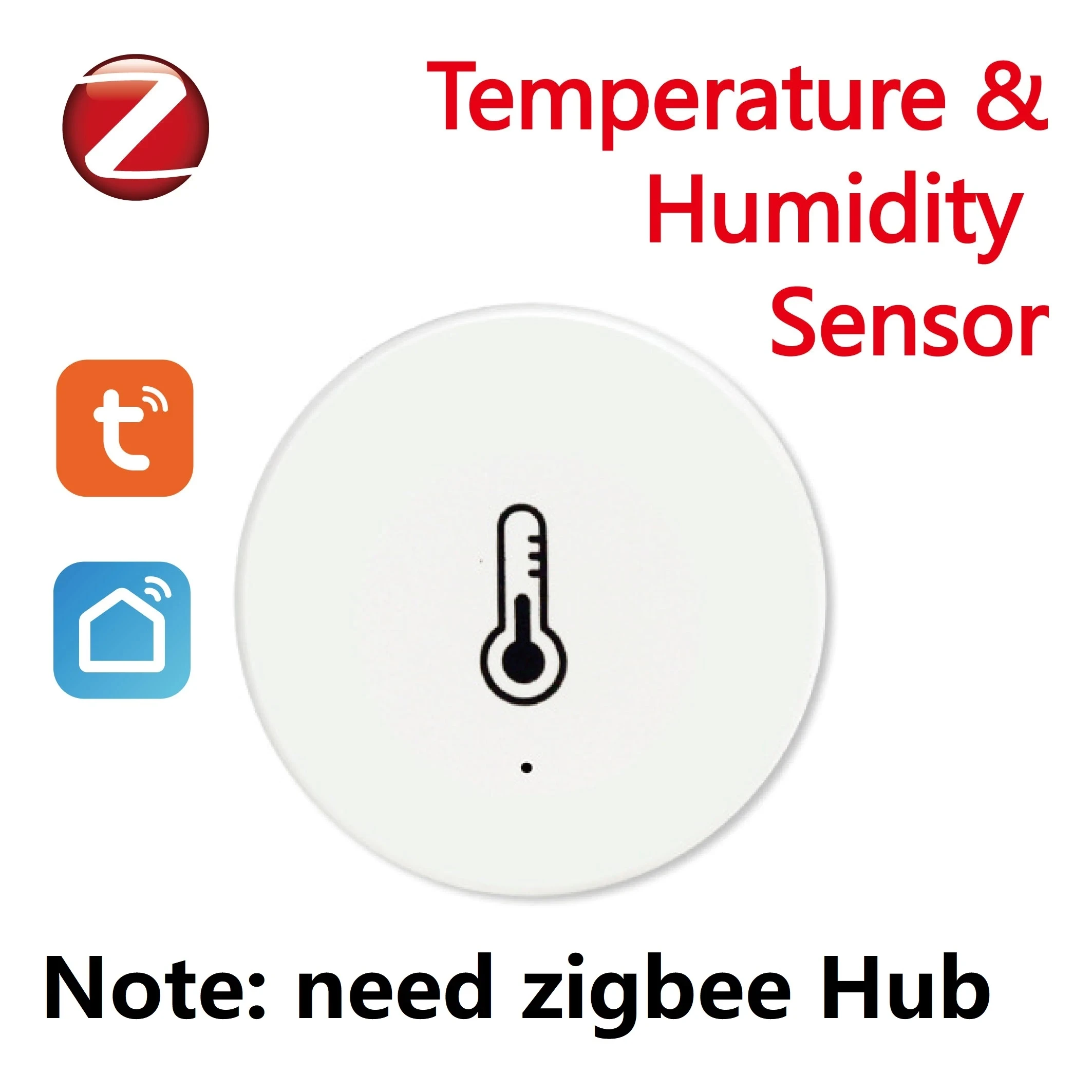 

Smart Home ThermometerTuyaZigBeeTemperature and Humidity Sensor Works with Alexa Google Home Smart Life / Tuya Smart App Control