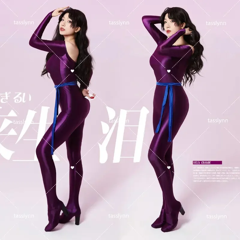 Фото qq34Cat's Eye Tam Hitomi Ai Костюм Rui KISUGI Sylia Боди Alexia Chamade Zentai Костюм с поясом №3