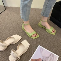 thick sole simple solid color miss sister daily wear buckle strap summer basic women sandals sandals for women shoe for women