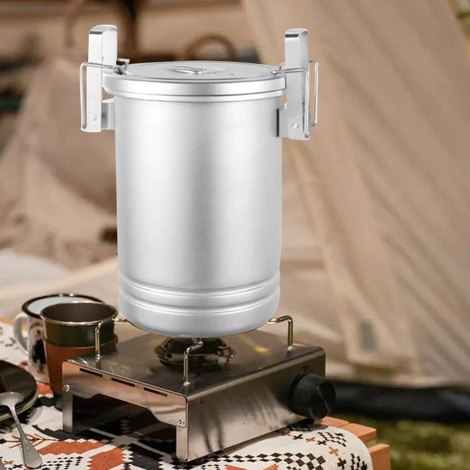 

Cooking Pot Lightweight Nonstick Cooking Equipment Accessories Handle Camping Cookware for Hiking Travel Outdoor Dinner Fishing