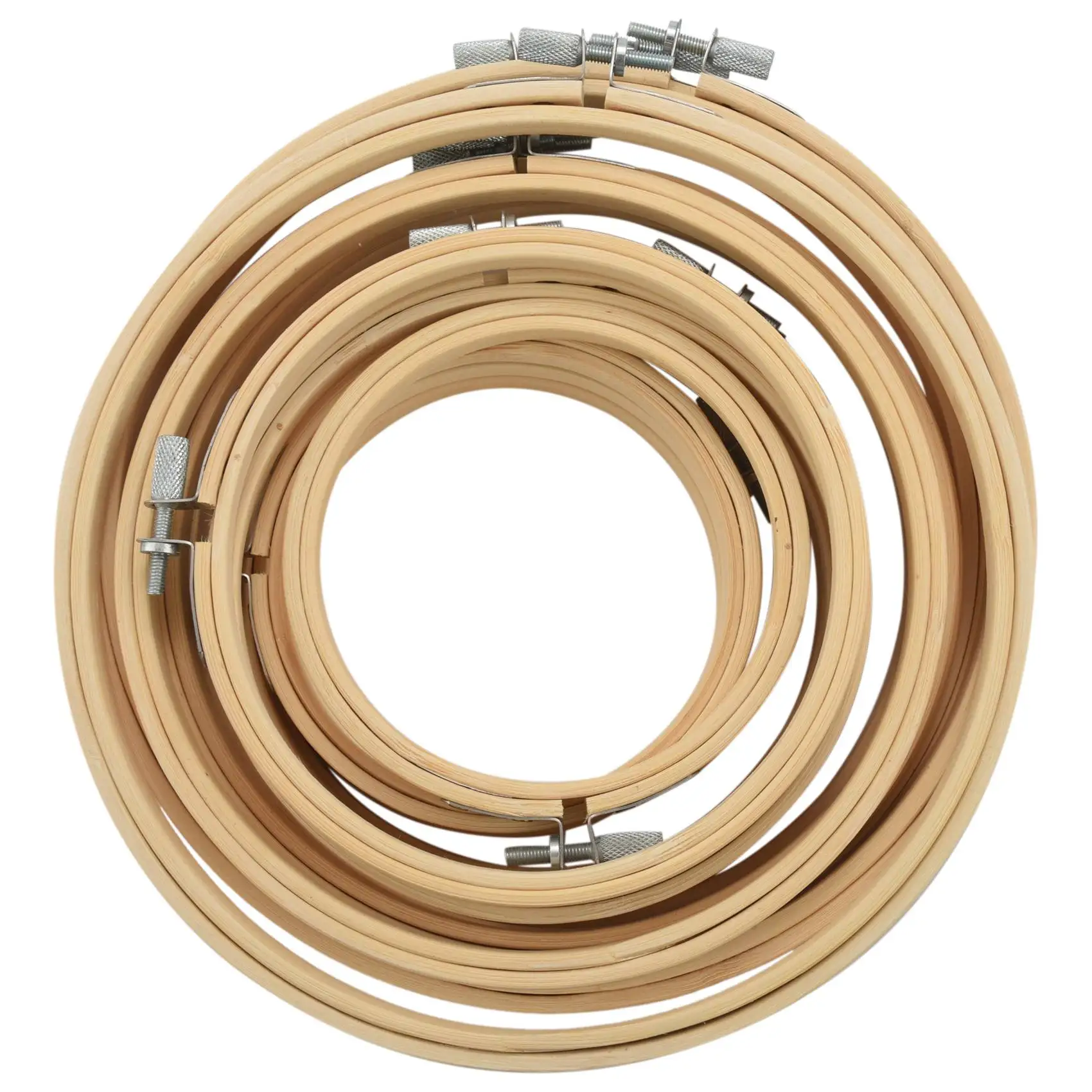 

16 Pieces 4 Size Embroidery Hoop Set, 4Inch, 5.1Inch, 6.7Inch and 8Inch Cross Stitch Hoop for DIY Art Craft Handy Sewing