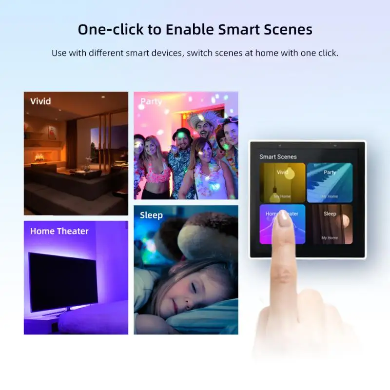 EWelink CKPanel Pro Smart Home Control Panel Scene Wall Switch Thermostat Built-In Zigbee Gateway For Alexa Google