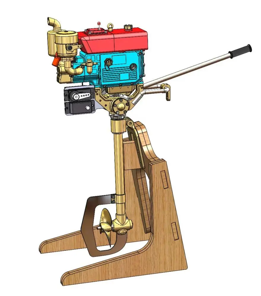 Модель одноцилиндрового дизельного двигателя MUSA 2.2CC с металлическим подвесным
