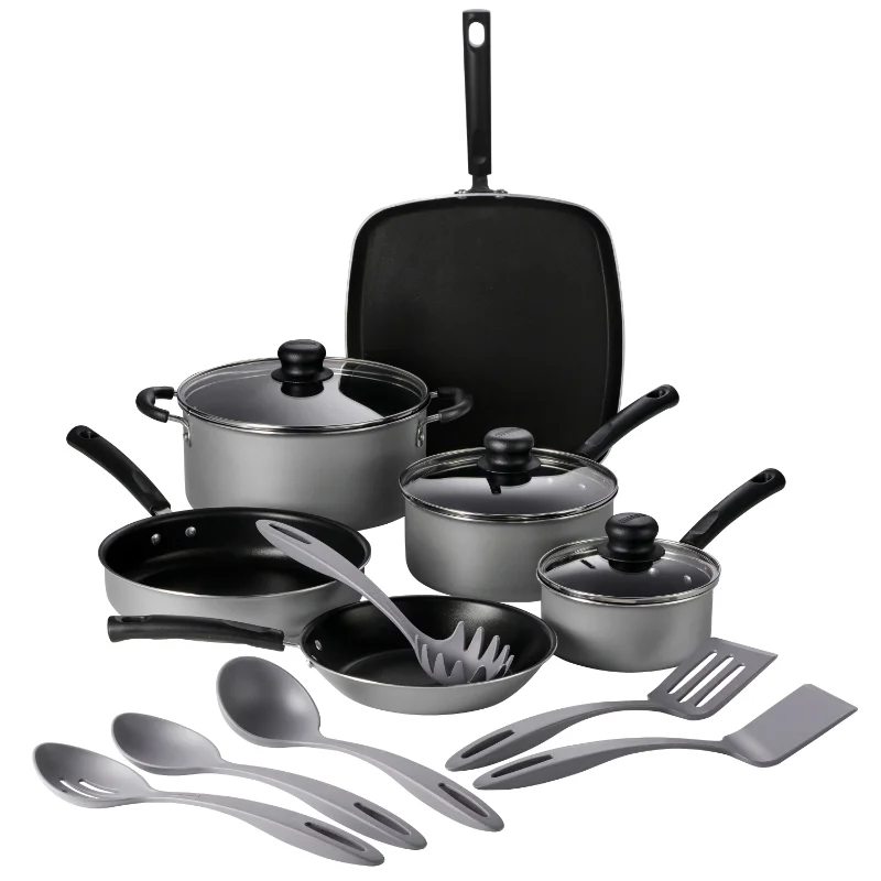 

Tramontina 15 Pc Cookware Set - Silver Aluminum Nonstick