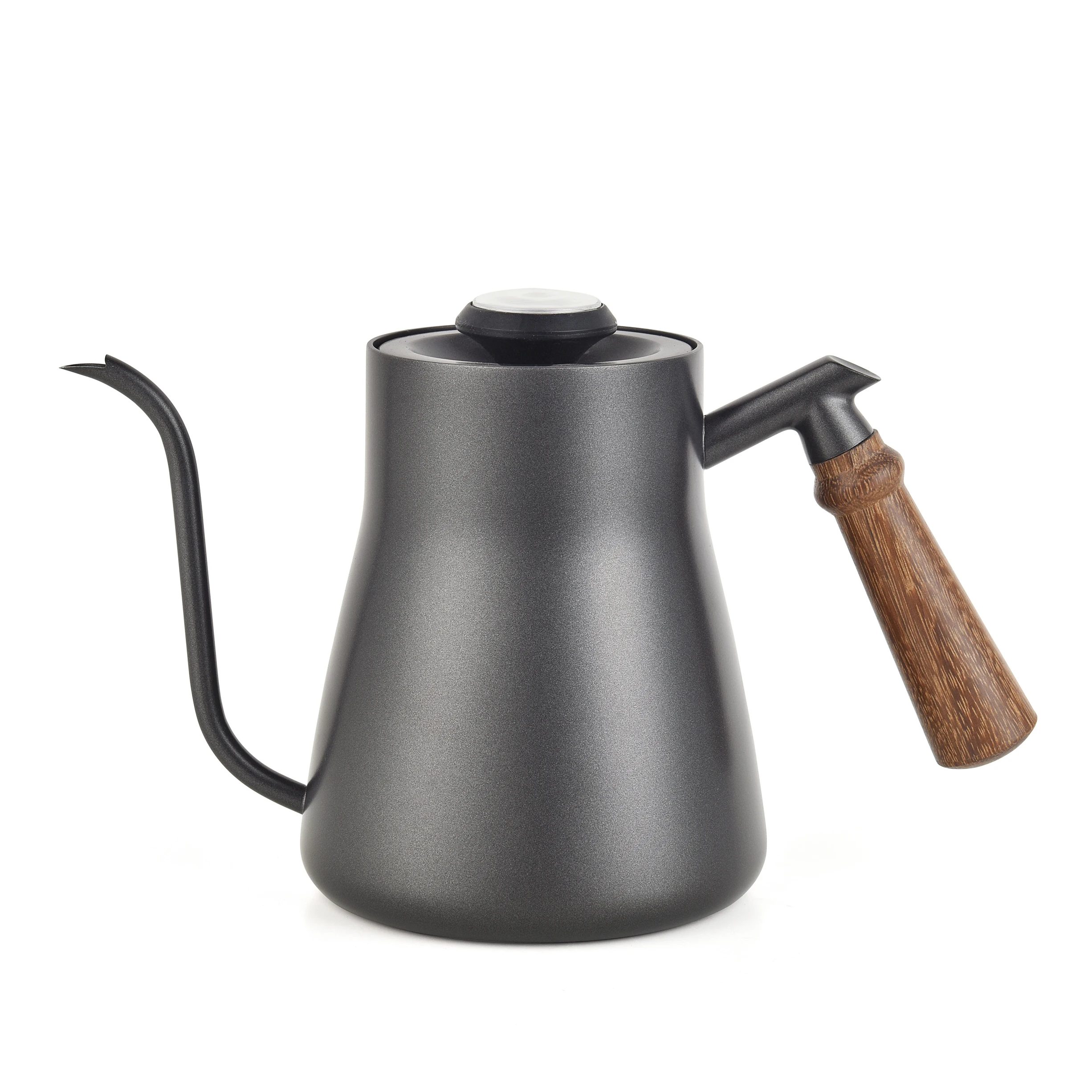

Stainless Steel Coffee Kettle With Thermometer Camping Cutlery Set Steel Thin Mouth Gooseneck Cloud Drip Kettle