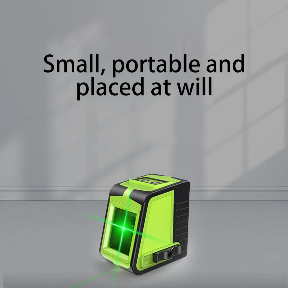 

Multifunctional 2 Lines Laser Level Large Window Leveling Tool with Sound Alarm Function Green level instrument