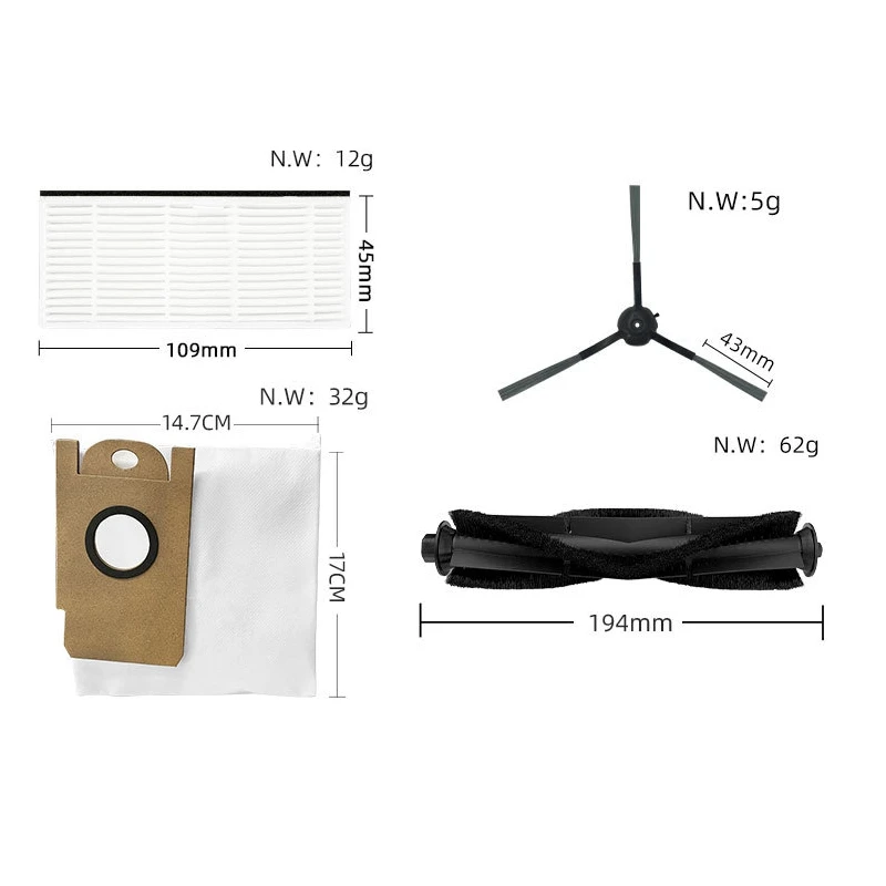 Основная щетка ткань для швабры фильтр Hepa мешок пыли запасные части аксессуары