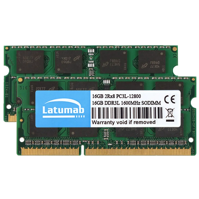 

Latumab RAM DDR3L 16GB 32GB 1600MHz Laptop Memory PC3L-12800 SODIMM Memory 1.35V Notebook Memory Memoria DDR3 RAM Module