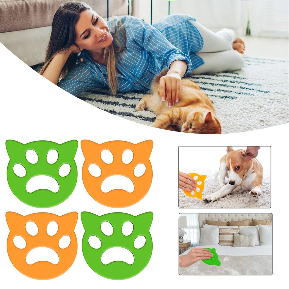 

4 шт., многоразовые шарики для удаления шерсти у домашних животных