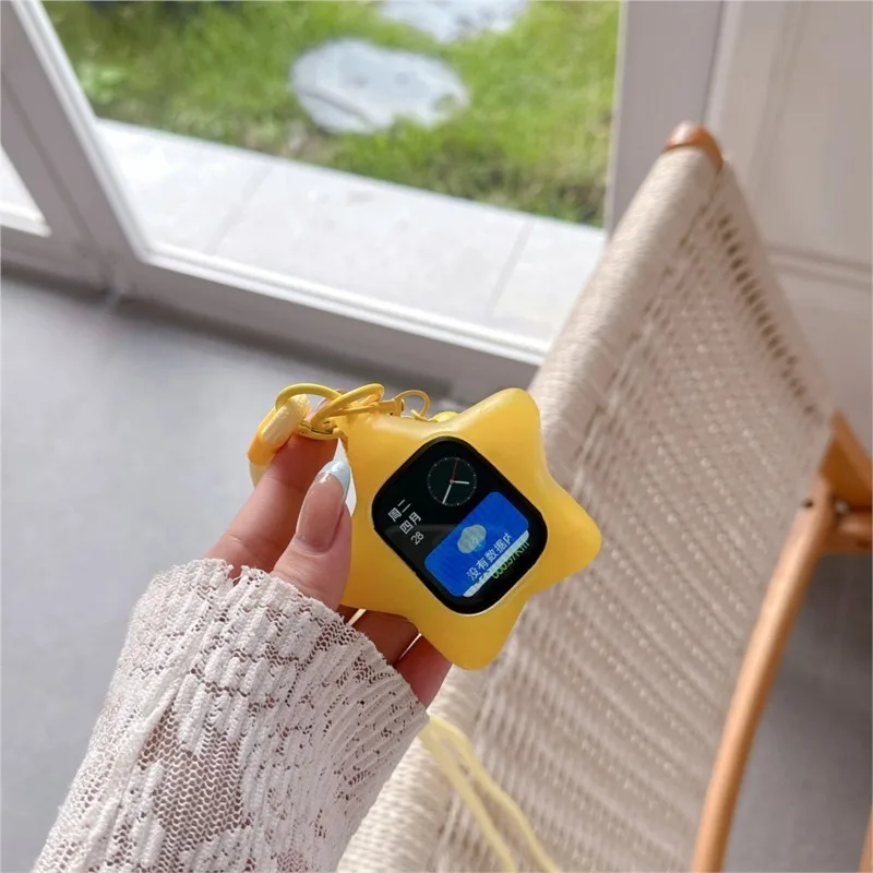 Фото Для Apple Watch Sport 1/2/3/4/5/6/7/8/9st Gen S10 S11 Ultra SE 38/45/41/44/42/46/49 мм, светящийся в темноте чехол-ремешок со звездами для детей №4