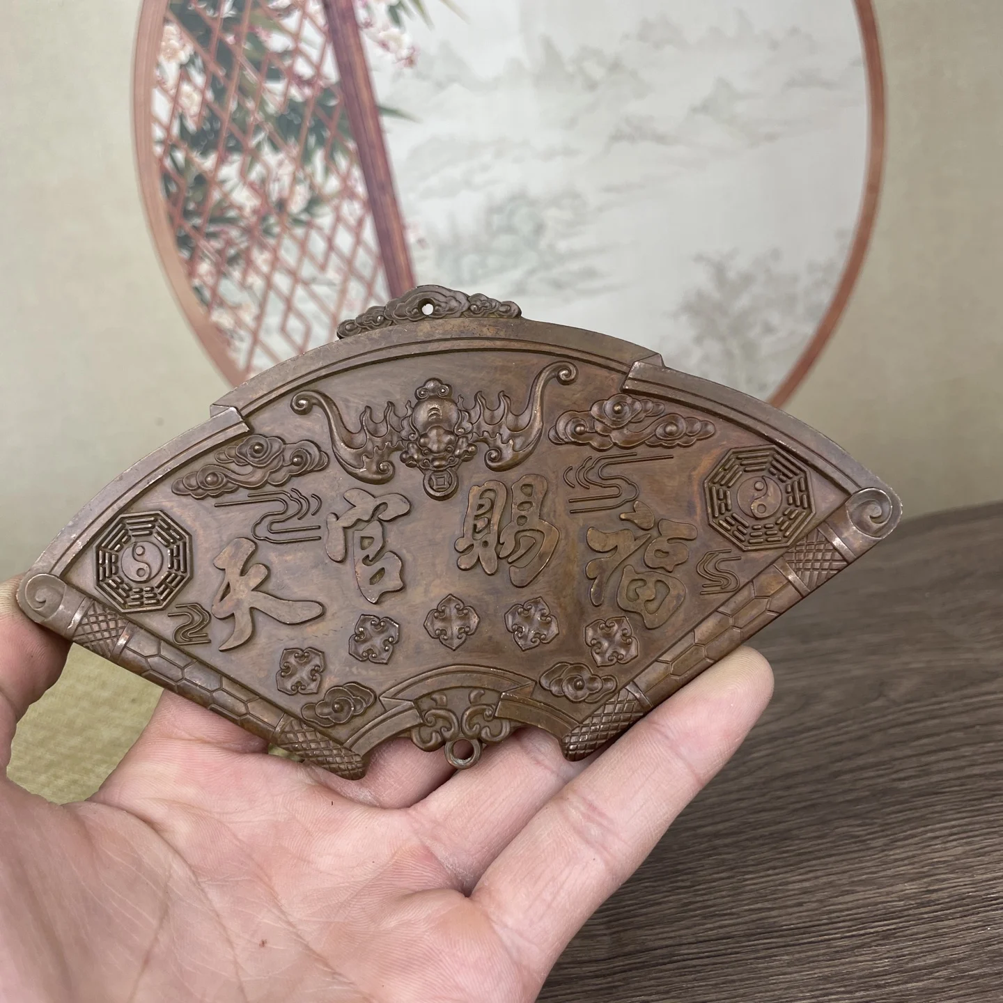 Фото Bronze vintage metal wall decoration desktop Feng Shui wealth decorations №3